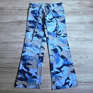 Vintage Y2K Anchor Blue Camo Army Blue Pants